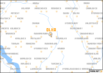 map of Oľka