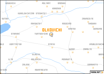 map of Olʼkovichi