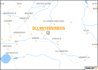 map of Ollastra Simaxis