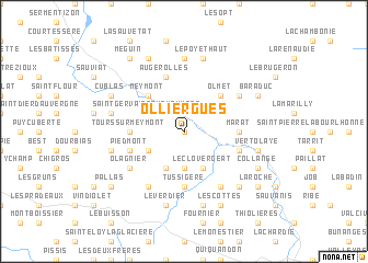 map of Olliergues