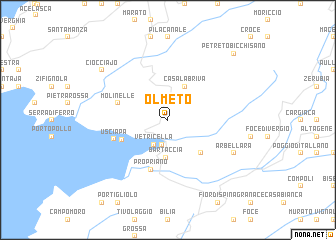 map of Olmeto