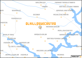 map of Olmillos de Castro