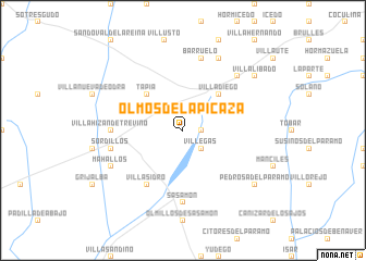 map of Olmos de la Picaza