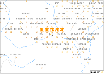 map of Olode Ayope