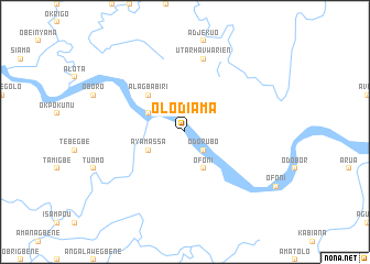 map of Olodiama
