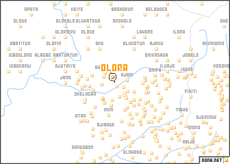 map of Olora