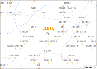 map of Olote