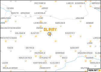 map of Ołpiny