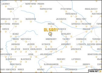 map of Olšany