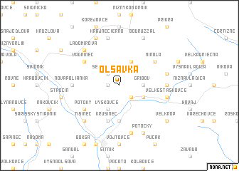 map of Olšavka