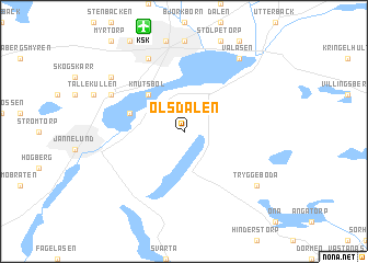 map of Ölsdalen