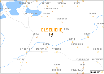 map of Olʼseviche