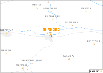 map of Olʼshana