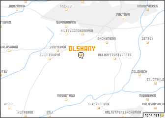 map of Olʼshany