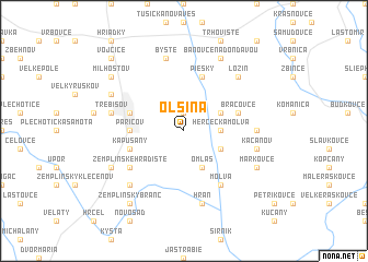 map of Olšina