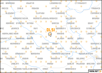 map of Olší