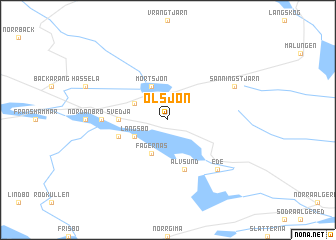 map of Ölsjön