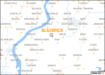 map of Olszanica