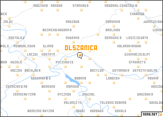 map of Olszanica