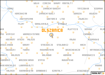 map of Olszanica