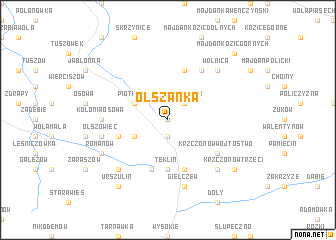 map of Olszanka