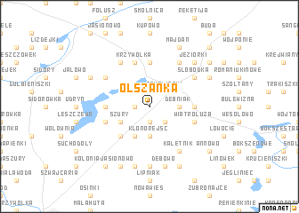 map of Olszanka