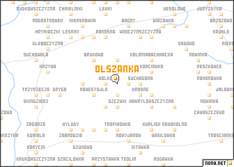 map of Olszanka