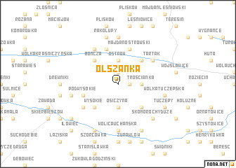 map of Olszanka