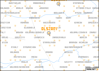 map of Olszany