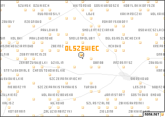 map of Olszewiec