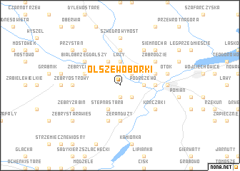 map of Olszewo Borki