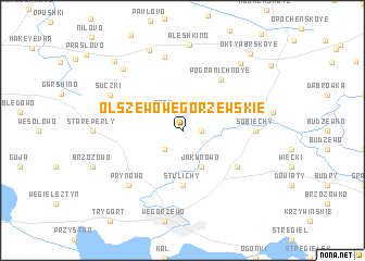 map of Olszewo Węgorzewskie