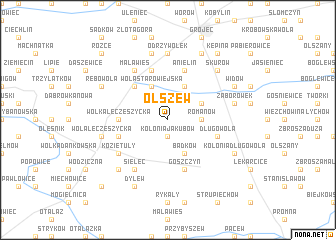 map of Olszew