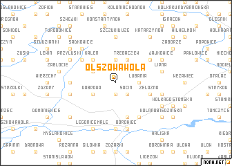 map of Olszowa Wola