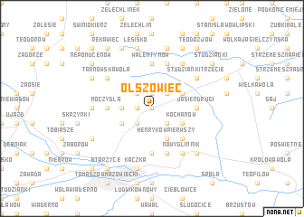 map of Olszowiec