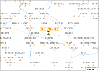 map of Olszowiec