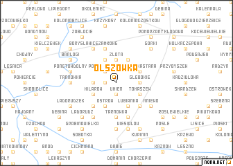 map of Olszówka