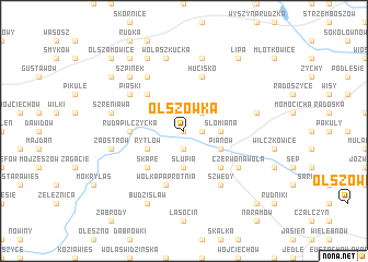 map of Olszówka