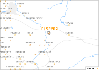 map of Olszyna