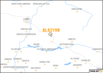 map of Olszyna