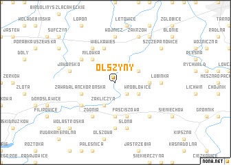 map of Olszyny