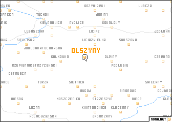 map of Olszyny