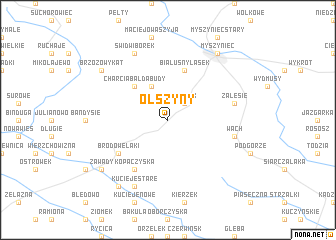 map of Olszyny