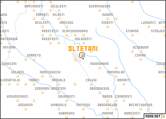 map of Olteţani