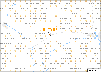 map of Oltyně