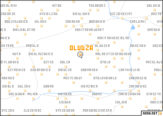 map of Ołudza