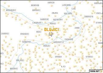 map of Olujići