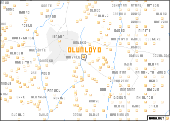 map of Olunloyo