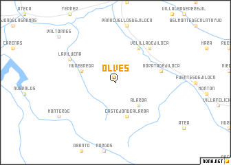 map of Olvés