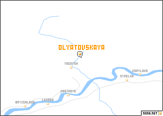 map of Olyatovskaya